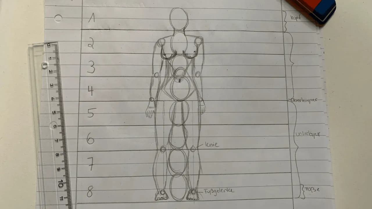 Körper zeichnen lernen: Die besten Techniken für realistische Proportionen